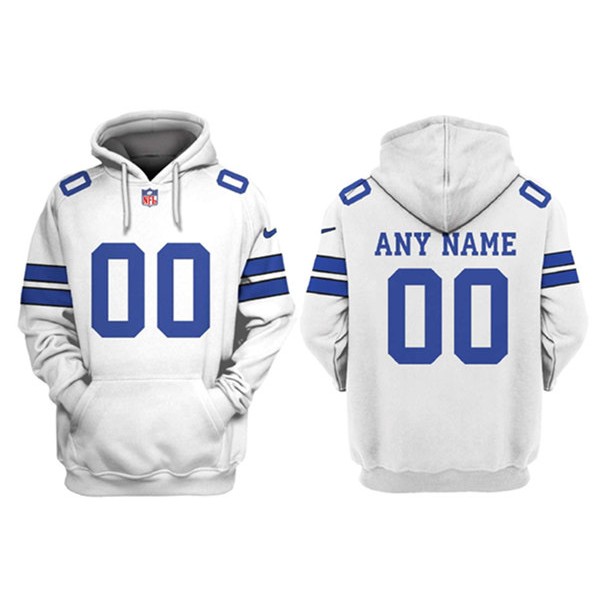 Dallas Cowboys Customized White Pullover Hoodie