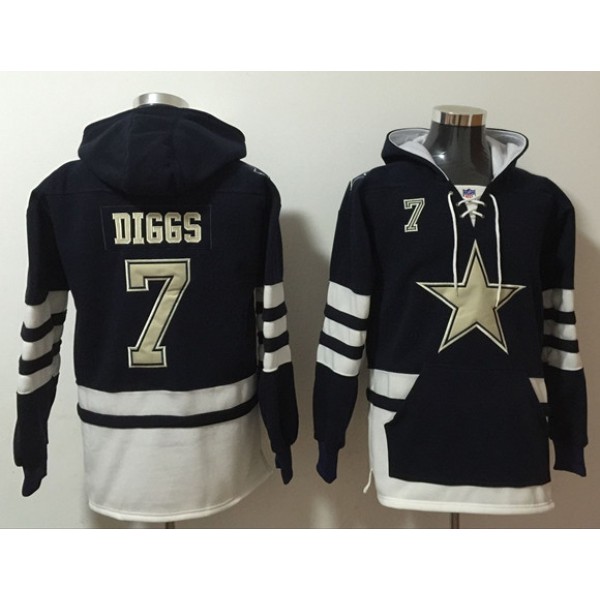 Dallas Cowboys Customized Black Ageless Must-Have Lace-Up Pullover Hoodie
