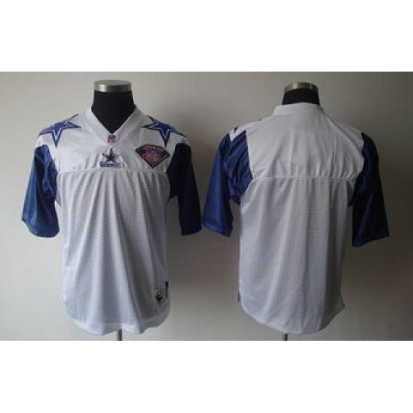 Dallas Cowboys Customized White Mitchell And Ness 75th Stitched Jersey