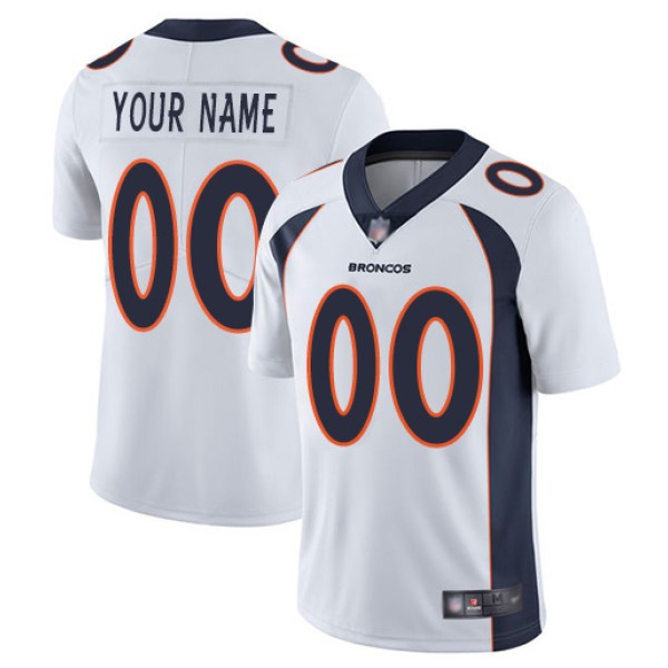 Denver Broncos Customized White Team Color Vapor Untouchable Limited Stitched NFL Jersey
