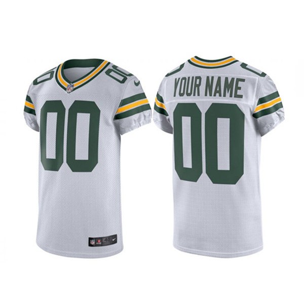 Green Bay Packers Customized White Stitched Football Jersey