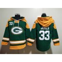 Green Bay Packers Customized Green Lace-Up Pullover Hoodie