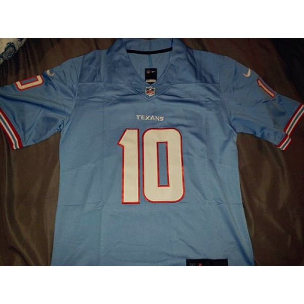 Houston Texans Custom Blue Limited Stitched Jersey