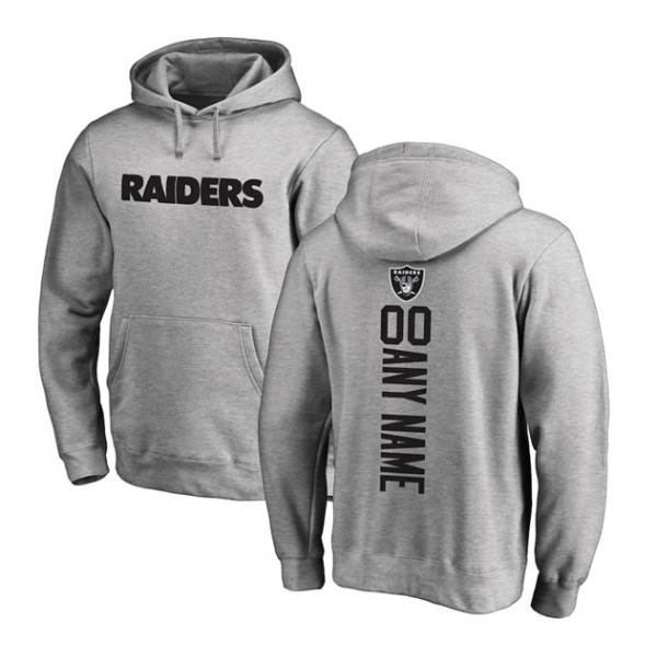 Las Vegas Raiders Customized Custom Gray Pullover NFL Hoodie