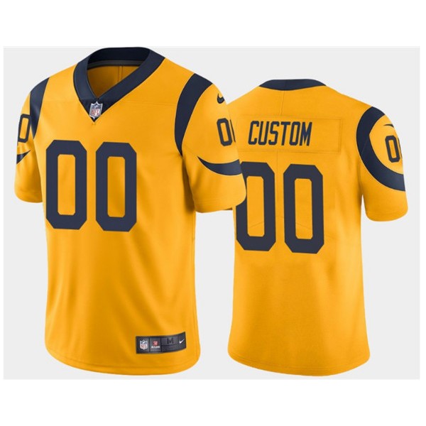 Los Angeles Rams Customized Custom Gold Limited Stitched Jersey
