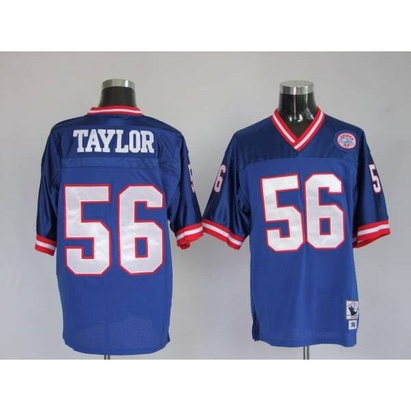 Mitchell And Ness Giants Custom Blue Stitched Football Jersey