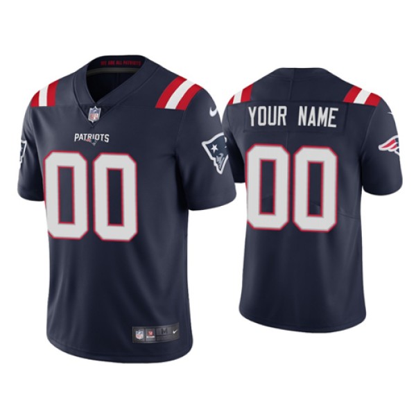 New England Patriots Customized Custom Navy 2020 Vapor Untouchable Limited Stitched Jersey