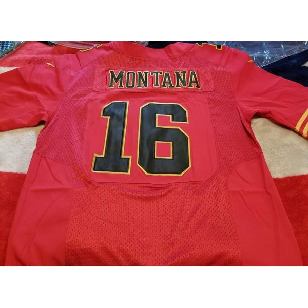San Francisco 49ers Custom Nike Red Color With Black Letters Rush Vapor Untouchable Limited Stitched NFL Jersey