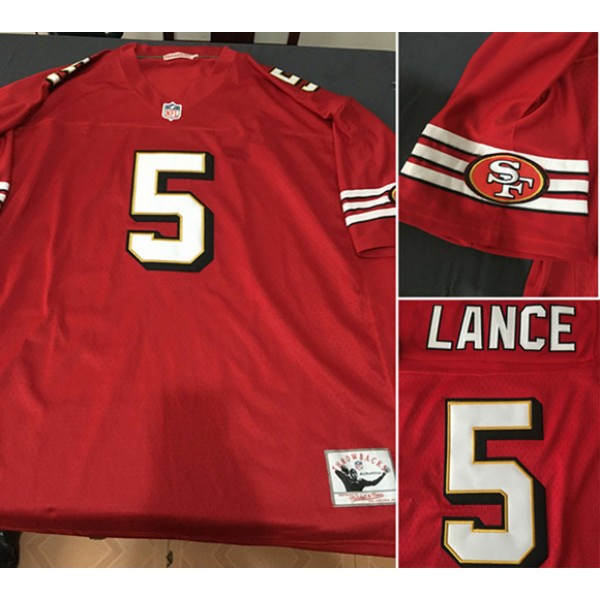 San Francisco 49ers Customized Red Throwback Stitched Limited NFL Jersey