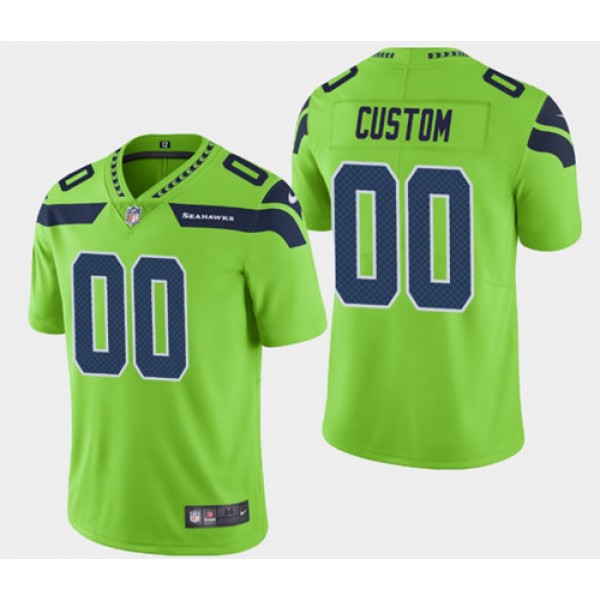 Seattle Seahawks Customized Green Vapor Untouchable Limited Stitched NFL Jersey