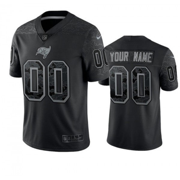 Tampa Bay Buccaneers Customized Custom Black Reflective Limited Stitched Jersey