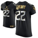 Tennessee Titans Customized Black Golden Edition Vapor Limited Stitched NFL Jersey