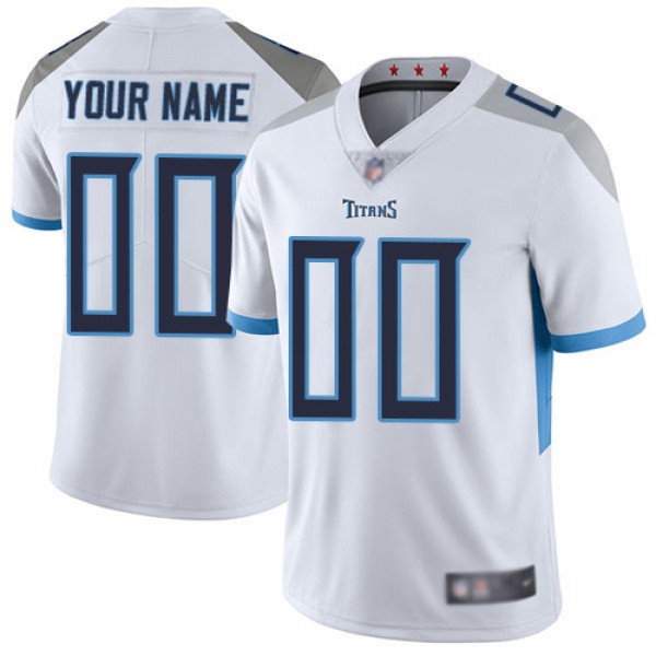 Titans Customized White Vapor Untouchable Limited Stitched Jersey
