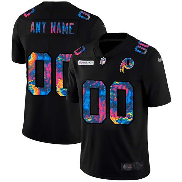 Washington Football Team Customized Custom 2020 Black Crucial Catch Limited Stitched Jersey