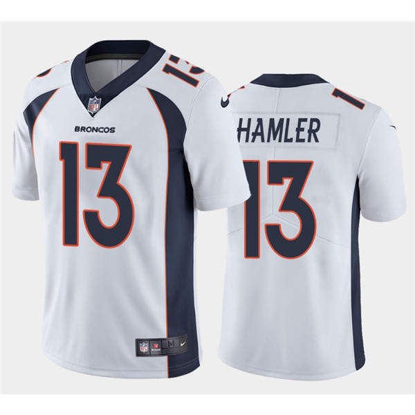 Denver Broncos #13 KJ Hamler White Vapor Untouchable Limited Stitched Jersey