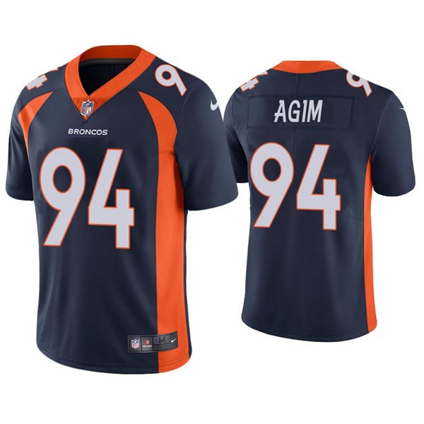 Denver Broncos #94 McTelvin Agim Navy Vapor Untouchable Limited Stitched Jersey