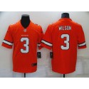 Denver Broncos #3 Russell Wilson Orange Color Rush Stitched Jersey