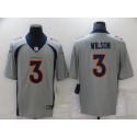Denver Broncos #3 Russell Wilson Grey Stitched Jersey
