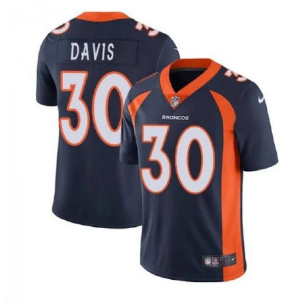 Denver Broncos #30 Terrell Davis Navy Vapor Untouchable Limited Stitched Jersey
