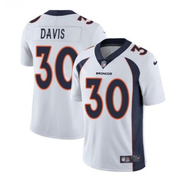Denver Broncos #30 Terrell Davis White Vapor Untouchable Limited Stitched Jersey