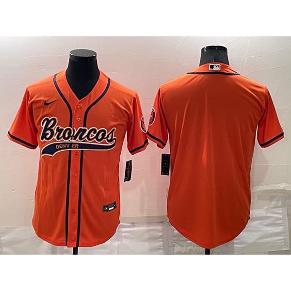 Denver Broncos Blank Orange Stitched Jersey