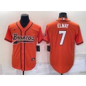 Denver Broncos #7 John Elway Orange Cool Base Stitched Baseball Jersey