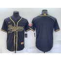 Denver Broncos Blank Black Gold With Patch Cool Base Stitched Baseball Jersey