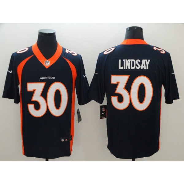Denver Broncos #30 Phillip Lindsay Navy Blue Vapor Untouchable Limited Stitched Jersey