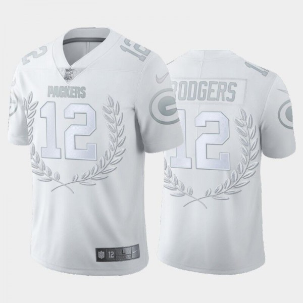 Green Bay Packers #12 Aaron Rodgers White Special Edition Limited Stitched Jersey