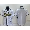 Green Bay Packers Blank White Cool Base Stitched Baseball Jersey