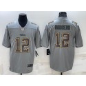 Green Bay Packers #12 Aaron Rodgers Gray Atmosphere Fashion Stitched Jersey