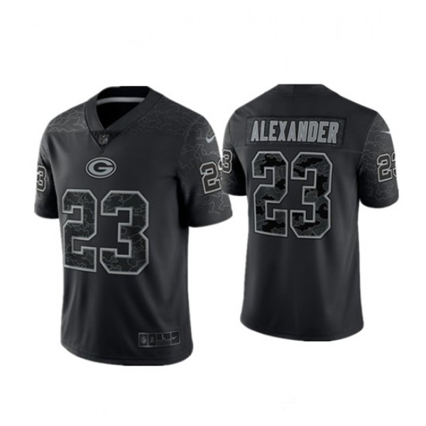 Green Bay Packers #23 Jaire Alexander Black Reflective Limited Stitched Football Jersey
