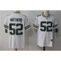 Green Bay Packers #52 Clay Matthews White Stitched Vapor Untouchable Limited Nike Jersey