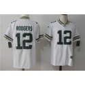 Green Bay Packers #12 Aaron Rodgers White Stitched Vapor Untouchable Limited Nike Jersey