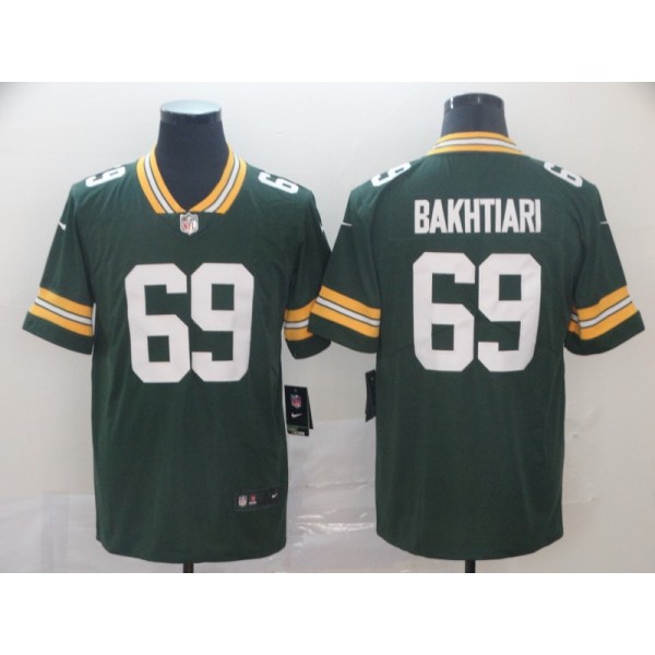 Green Bay Packers #69 David Bakhtiari Green Vapor Untouchable Stitched Limited Jersey