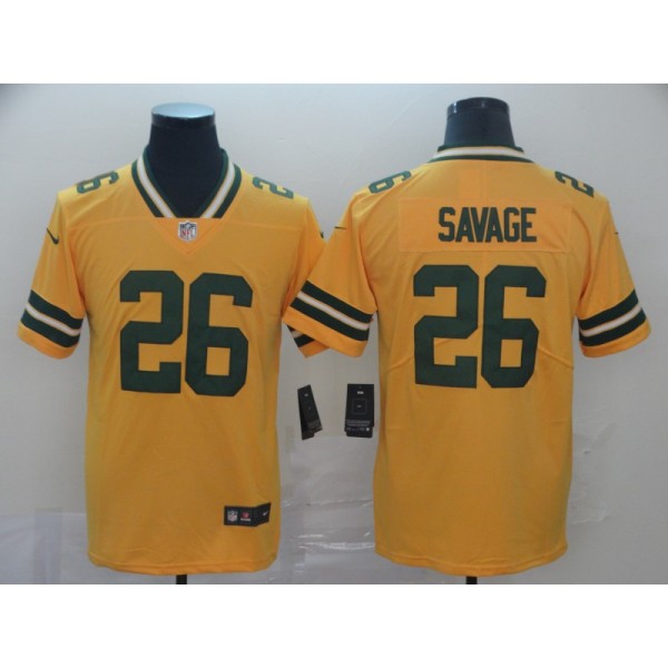 Green Bay Packers #26 Darnell Savage Gold Inverted Legend Stitched Jersey