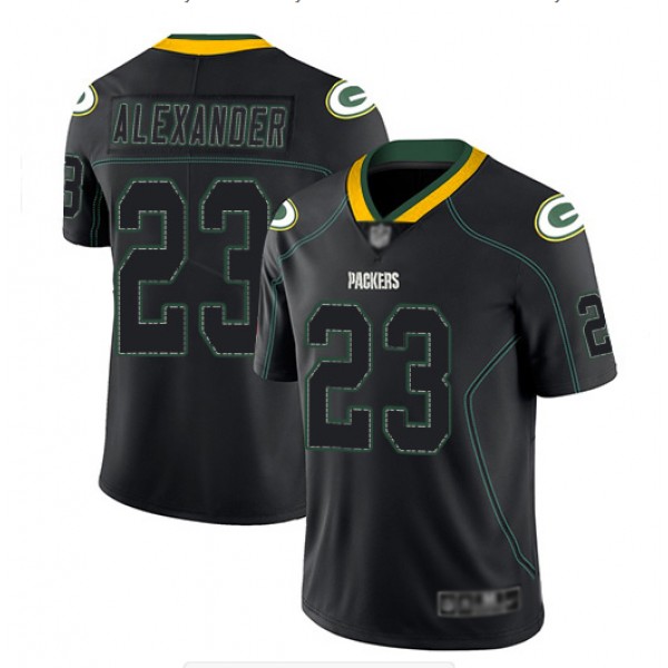 Green Bay Packers #23 Jaire Alexander Black Lights Out Color Rush Limited Stitched Jersey