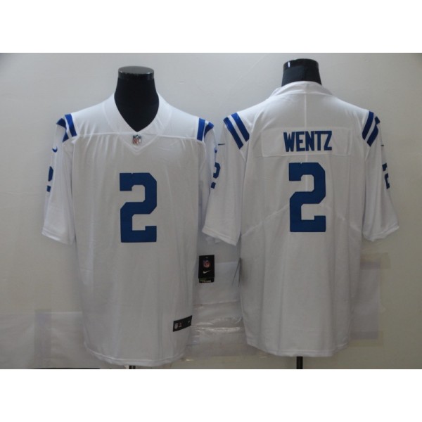 Indianapolis Colts #2 Carson Wentz White Vapor Untouchable Limited Stitched Jersey