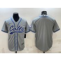 Indianapolis Colts Blank Gray Cool Base Stitched Baseball Jersey