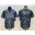 Indianapolis Colts Gray Camo Team Big Logo With Patch Cool Base Stitched Baseball Jersey
