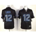 Indianapolis Colts #12 Andrew Luck Black Impact Limited Stitched Jersey