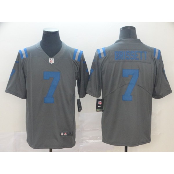 Indianapolis Colts #7 Jacoby Brissett Gray Inverted Legend Stitched Jersey
