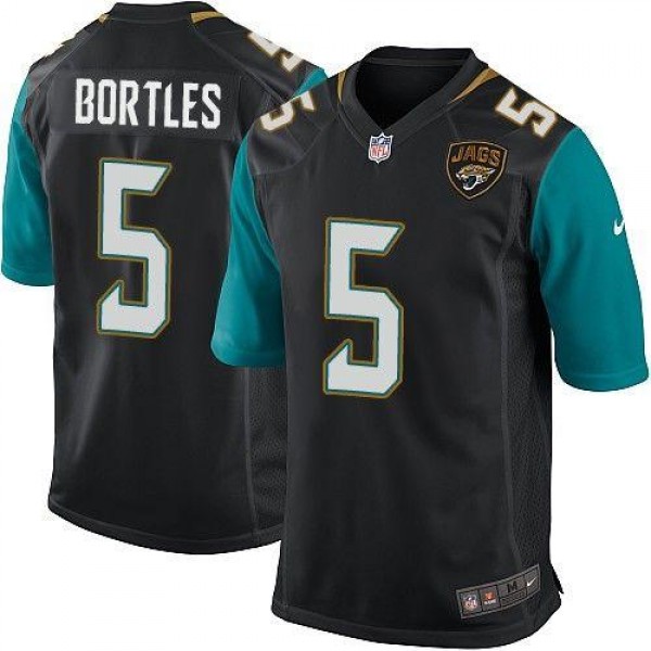 Jaguars #5 Blake Bortles Black Alternate Stitched Game Nike Jersey