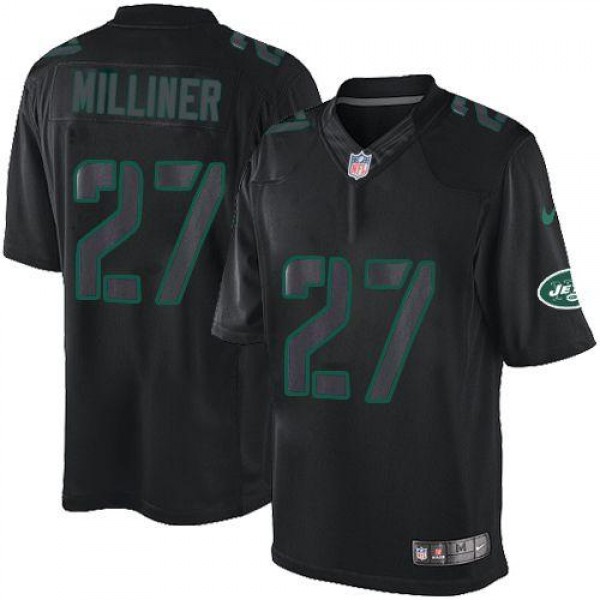 Jets #27 Dee Milliner Black Stitched Impact Limited Nike Jersey
