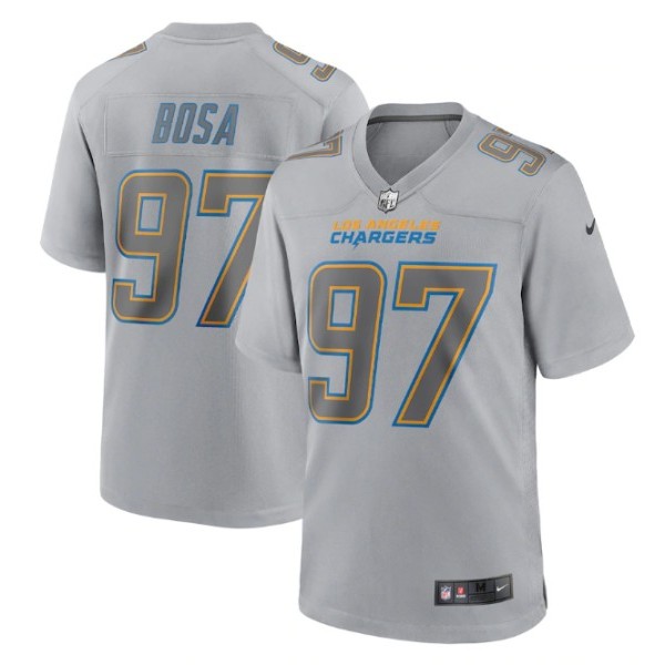 Los Angeles Chargers #97 Joey Bosa Gray Atmosphere Fashion Stitched Game Jersey