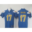 Los Angeles Chargers #17 Philip Rivers Blue Limited Rush Stitched Nike Jersey