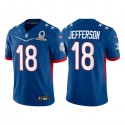 Minnesota Vikings #18 Justin Jefferson 2022 Royal Pro Bowl Stitched Jersey