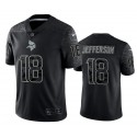 Minnesota Vikings #18 Justin Jefferson Black Reflective Limited Stitched Football Jersey