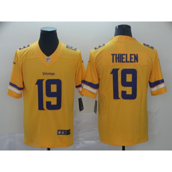 Minnesota Vikings #19 Adam Thielen Gold Inverted Legend Stitched Jersey