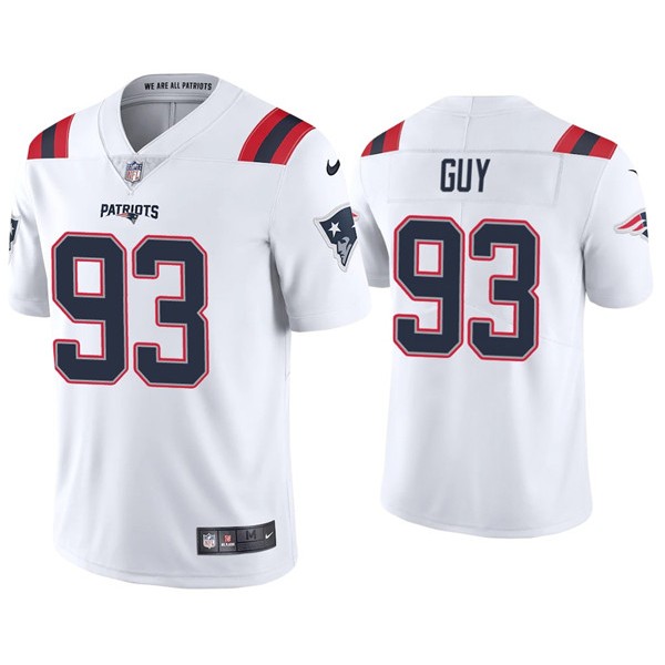 New England Patriots #93 Lawrence Guy 2020 White Vapor Untouchable Limited Stitched Jersey